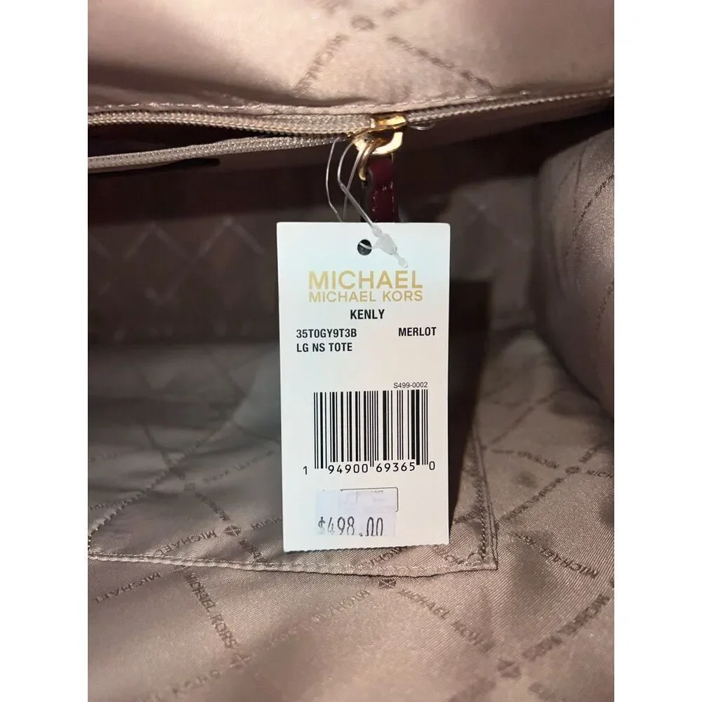 🔥🎁NWT Michael Kors KENLY Large Travel Tote Handbag Merlot Msrp: $498.00